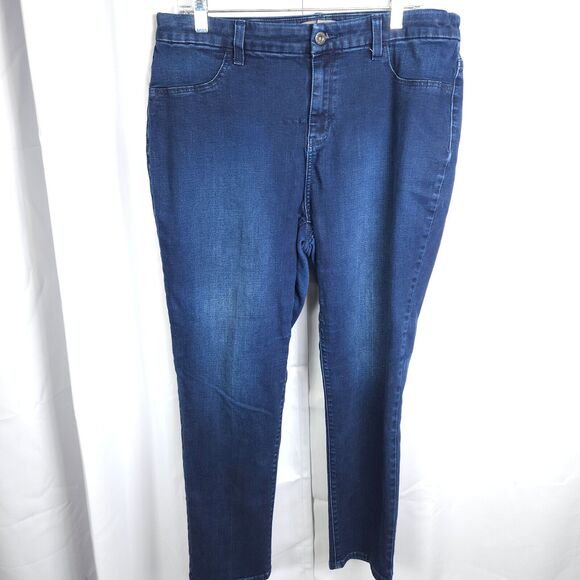 Chico's Denim - Chicos High Waist Ankle Cropped Jeans Womens 2/12 Blue Distressed 35x26